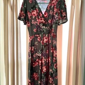 COPY - Flowing faux wrap dress size 6 tags removed